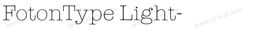 FotonType Light字体转换